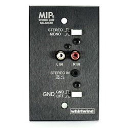 Whirlwind MIP1S Wallplate - Inputs XLRF 3.5mm TRS Dual RCA 1/4 Inch Speaker  Output Balanced Screw Terminal  Ground Lift 2-Gang Stainless